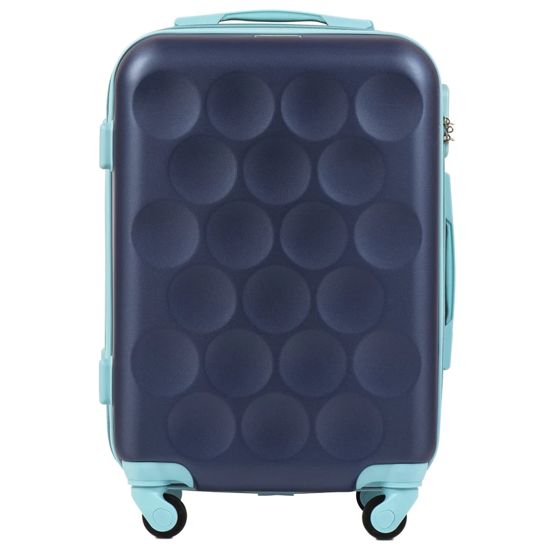 Wings Travel Bag - Lightweight Suitcase with Wheels and Telescopic Handle, Navy Blue, S, Suitcase, Navy Blue, S, Case