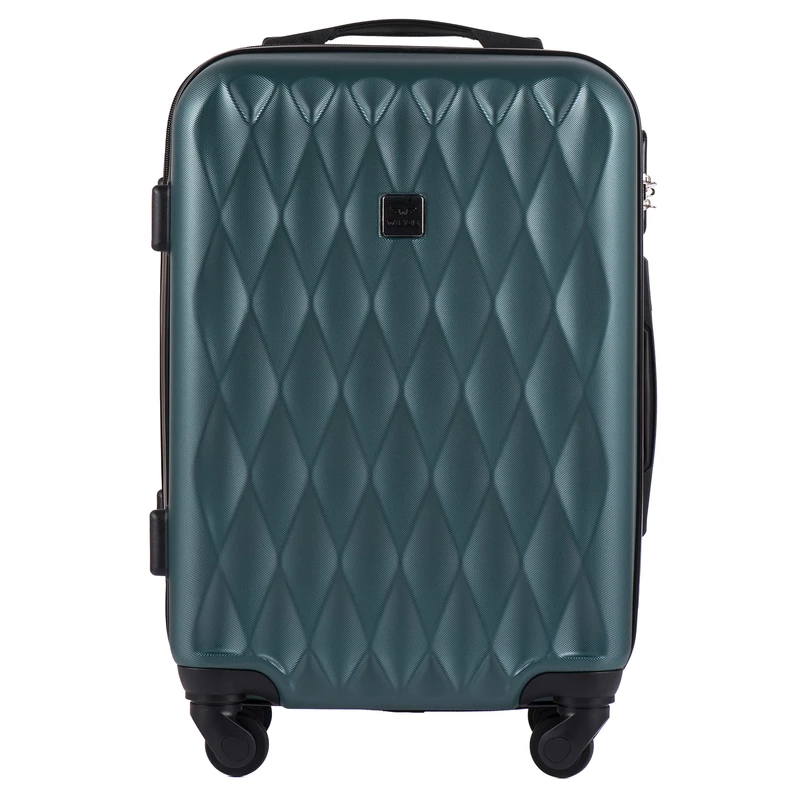Wings Spacious Cabin Trolley - Lightweight Airplane Case - Luxurious and Modern Suitcase with Two-Level Telescopic Handle and Combination Lock, B.Green, S, Suitcase