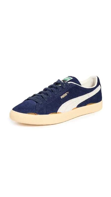 PUMA Select Men's Suede VTG The NeverWorn IISneakers, Navy-light Straw, 9.5