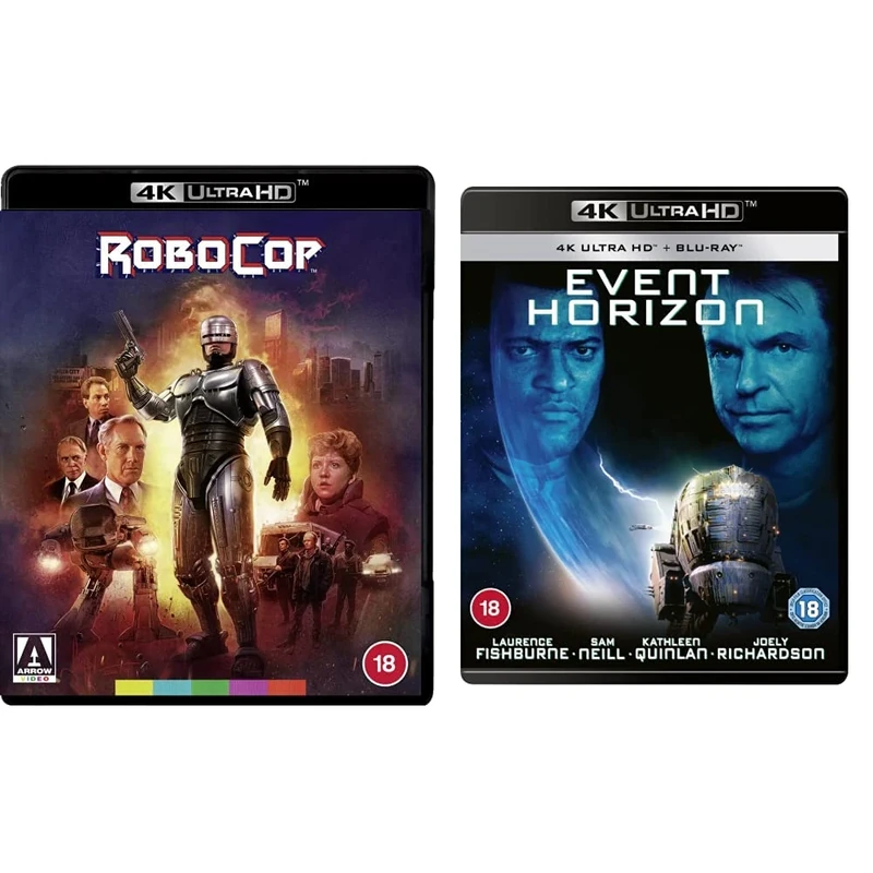 Arrow Video RoboCop UHD [Blu-ray] [Region Free] and Event Horizon 4K UHD [Blu-ray] [Region A & B & C]