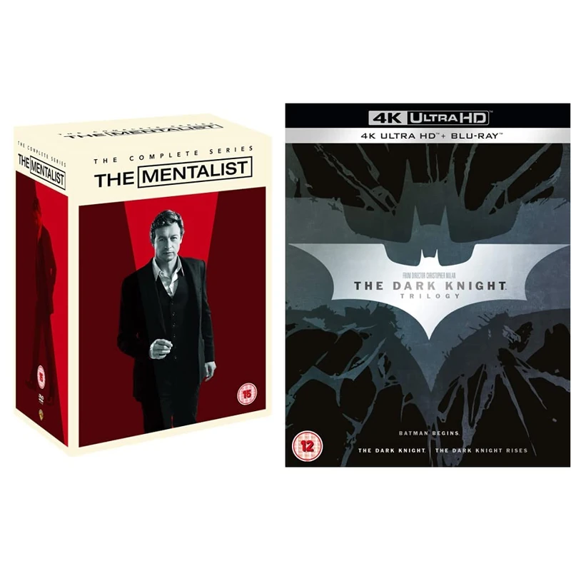 The Mentalist: The Complete Series [DVD] [2015] & The Dark Knight Trilogy [Batman] [4K Ultra-HD] [2012] [Blu-ray] [2017] - Image 1