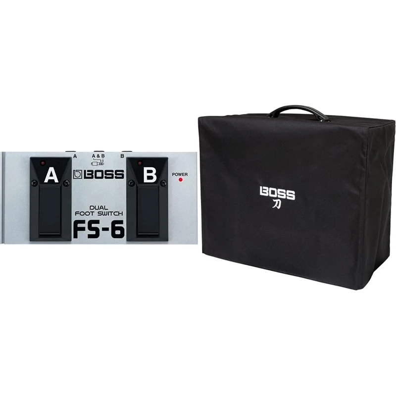 BOSS Fs-6 Dual Foot Switch & Bac-Ktn50 Premium Embroidered Amp Cover, Durable Exterior