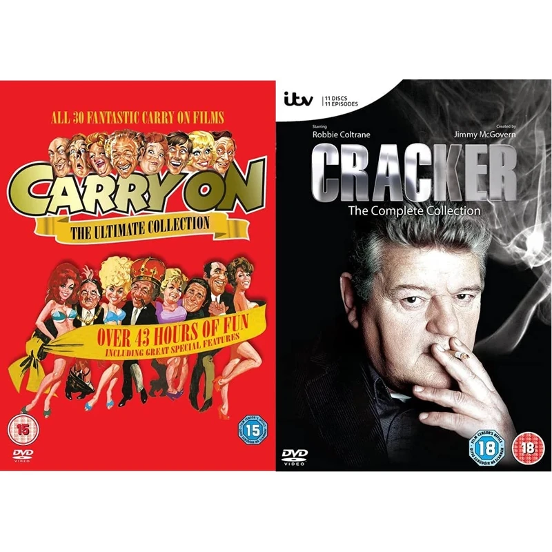 Carry On - The Complete Collection [DVD] [1958] [30 Film Boxset] & Cracker - Complete Collection [DVD]