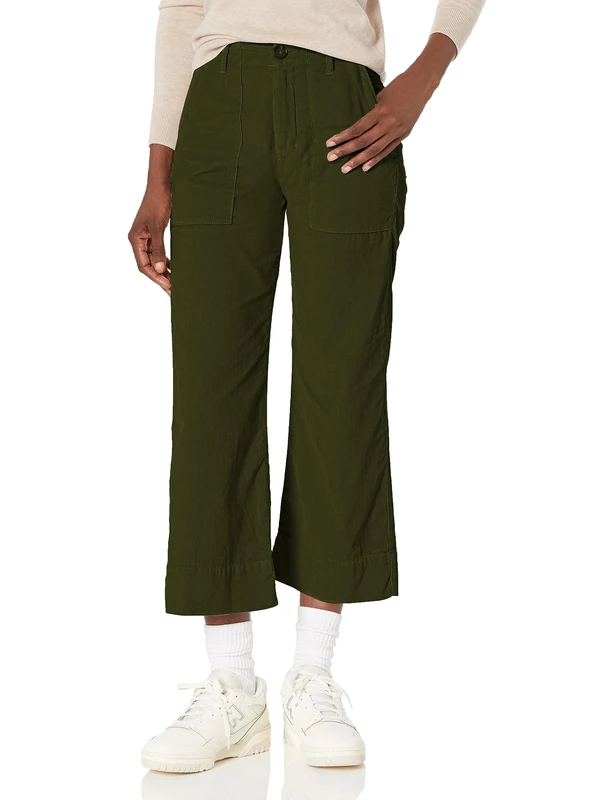 Velvet by Graham & Spencer Women's Vera Cotton Corduroy Wide Leg Pant, Caper, 2 - Image 1