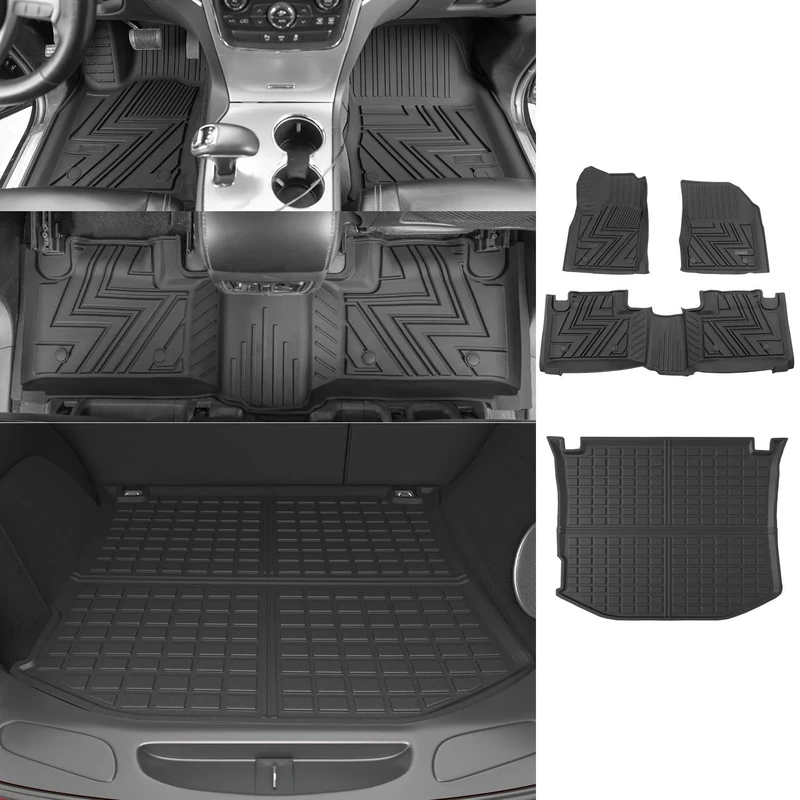 powoq Fit 2011-2021 Jeep Grand Cherokee Trunk Mat TPE Cargo Liner Floor Mat All Weather Cargo Mat for 2011 2012 2013 2014 2015 2016 2017 2018 2019 2020 2021 Jeep Grand Cherokee Accessories
