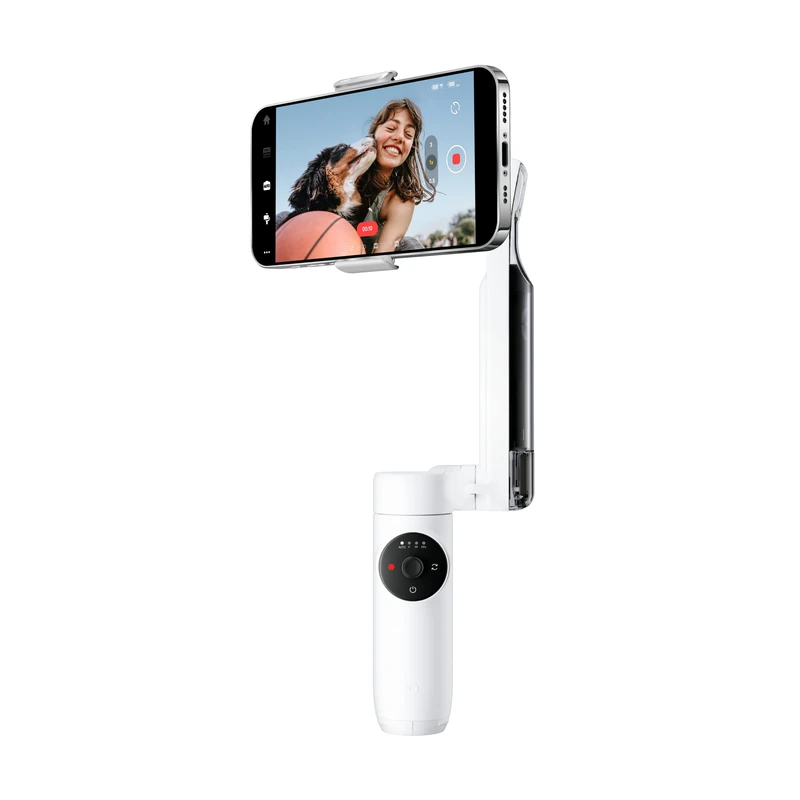 Insta360 Flow - AI-Powered Smartphone Stabilizer, Auto Tracking Phone Gimbal, 3-Axis Stabilization, Built-In Selfie Stick & Tripod, Portable & Foldable, YouTube TikTok Video Kit, Summit White - Image 1