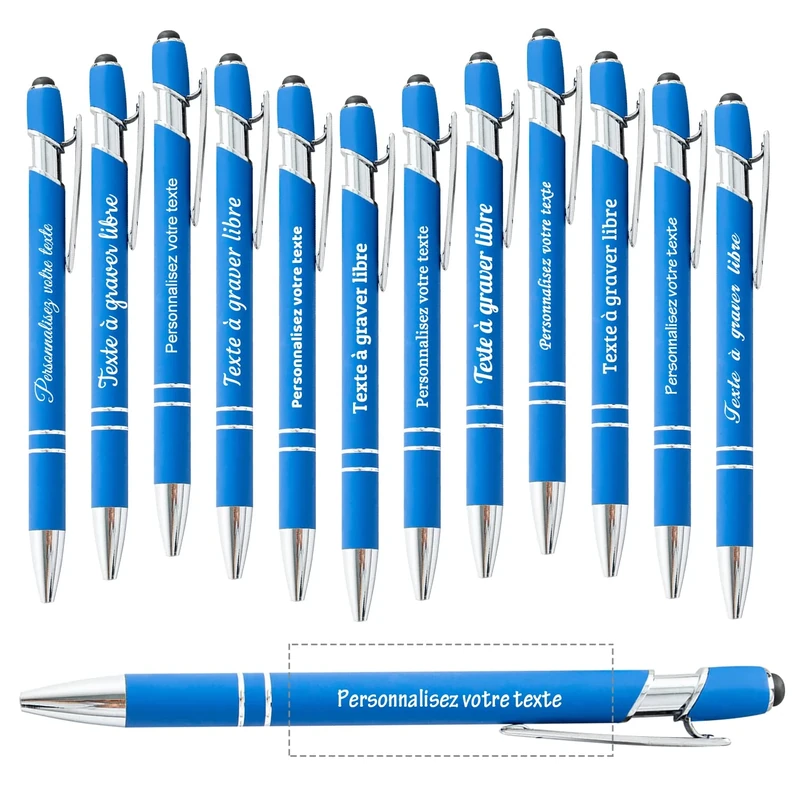 Brocade Creek Free Engraving Custom- Personalized Ballpoint pen, touch pen, Retractable Medium Refill Pen Black Ink, office/study pen, Optional up to 300 pens