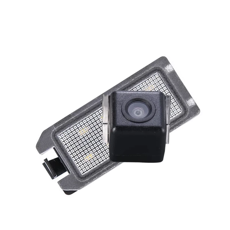 HD 170 Wide Angle Rear View Reverse License Plate Light Backup Camera Compatible with Fiat 500 595/695 2013-2019 (USA Model Only)