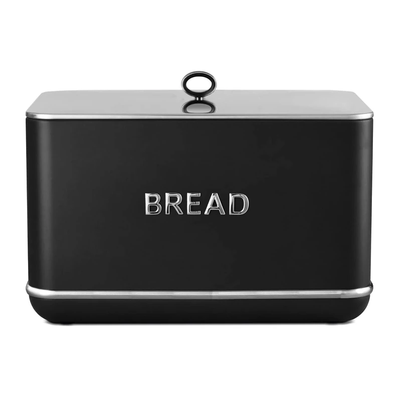 Tower Renaissance Bread Bin, 16L Capacity, Simple Pull Lid, Black