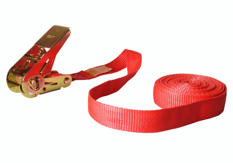 Strap with ratchet tensioner