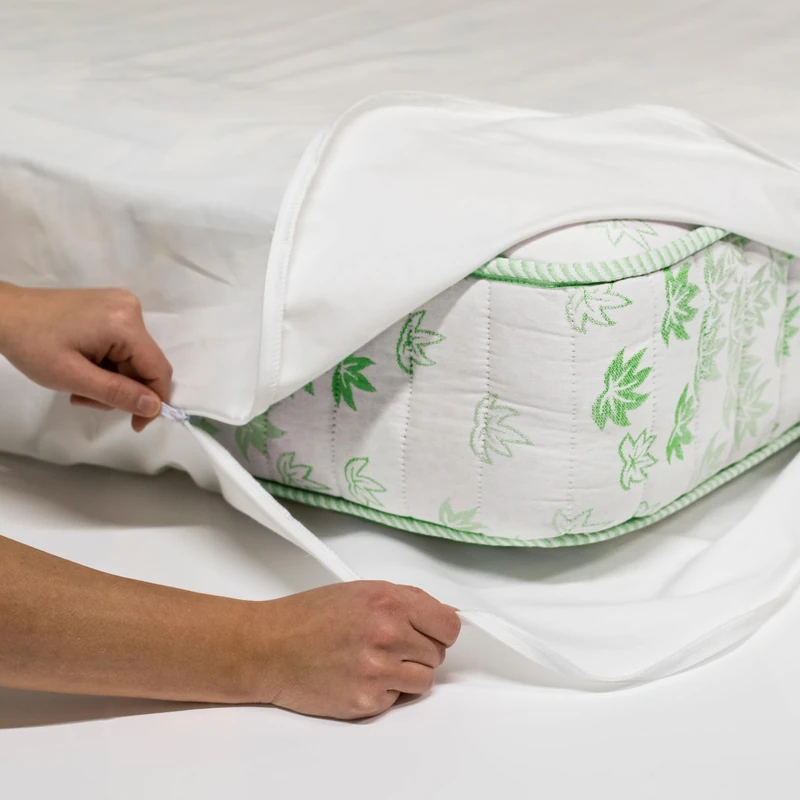 Allergosystem 100% Cotton Anti-Dust Mite Mattress Protector 80 x 190 x 20 cm + Pillow Case 50 x 80 cm - Image 1