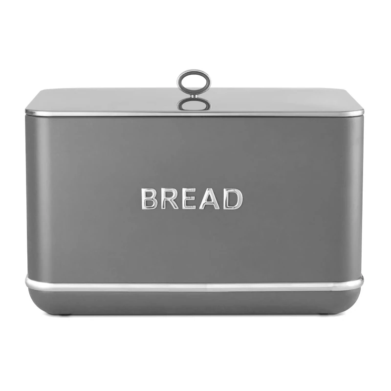 Tower Renaissance Bread Bin, 16L Capacity, Simple Pull Lid, Grey - Image 1