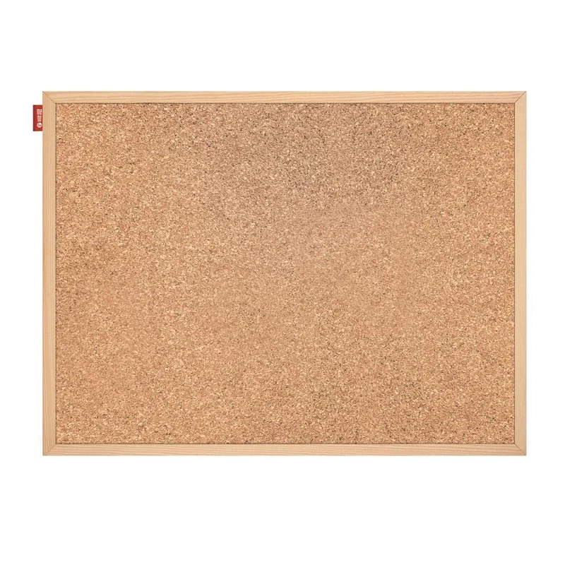 Memobe Cork Pin Board 120 x 90 cm - Pin Board Cork Board with Wooden Frame - Cork Board for Photo Hanging, Notes - Cork Wall Natural Cork Surface - Cork Board for Office - Cork Panels for The Wall