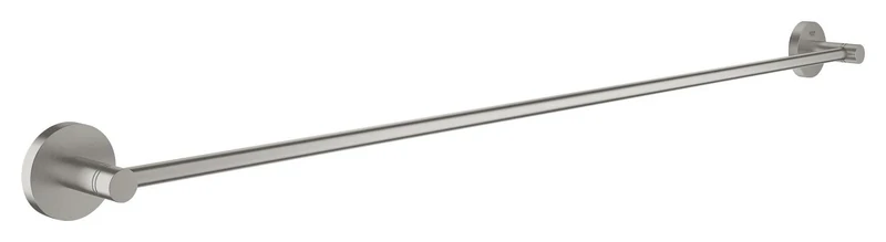GROHE Start QuickFix Towel Rail (Metal, Concealed Fastening, Including Screws and Dowels, Extra Easy to Fit with GROHE QuickGlue), Size 854mm, Stainless Steel Look, 41187DC0