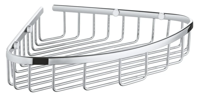 GROHE Start Cosmopolitan Soap Wire Basket (Metal, for Corner Installation, Including Screws and Dowels, Easy to Fit), Size 303 x 233 mm, Chrome, 41172000