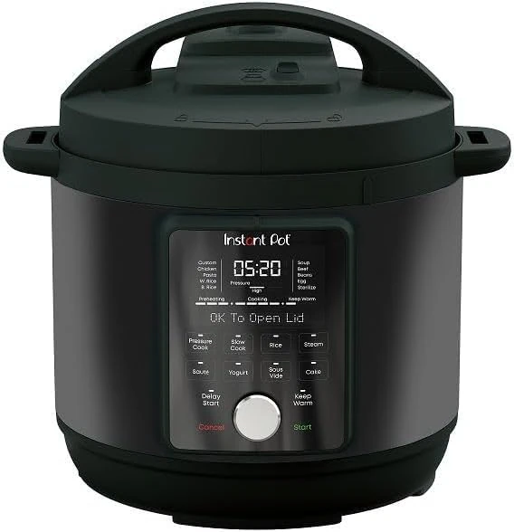 Instant Pot Duo Plus with WhisperQuiet Multi-Cooker 5.7L - Black, Electric Pressure Cooker, Slow Cooker, Rice Cooker, Sauté Pan, Yoghurt Maker, Food Warmer, Steamer Pot, Sous Vide, Easy Clean