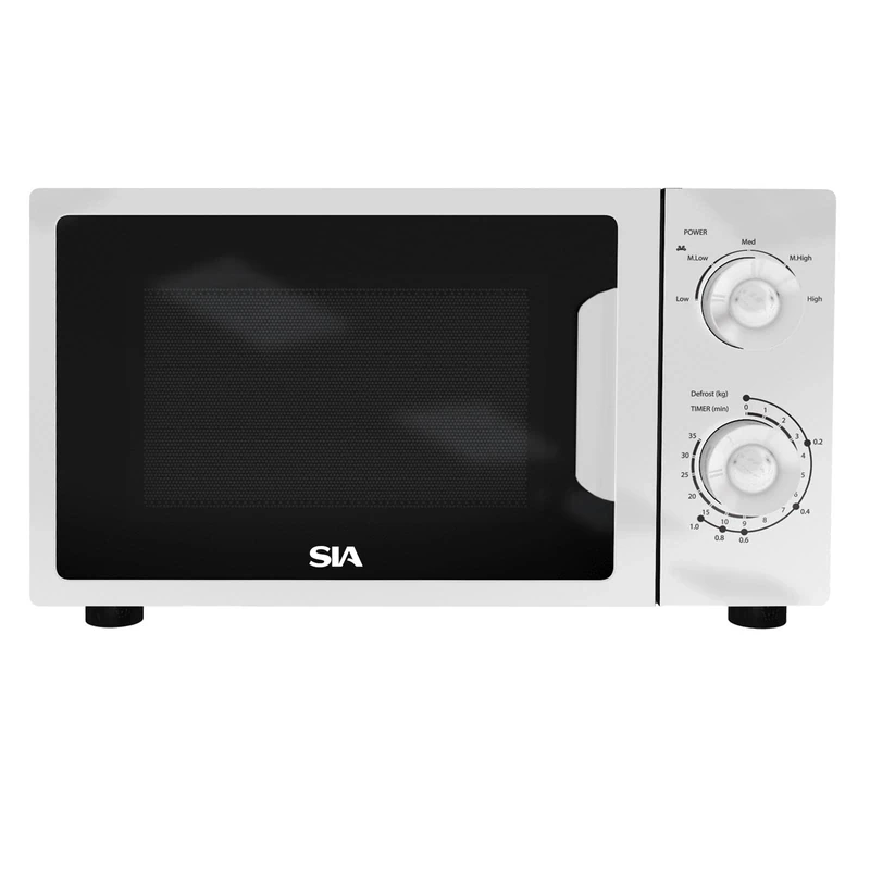 SIA FAM21WH 20L White Microwave, Freestanding, Analogue Dials, 700W, 2 Years Parts and Labour Guarantee