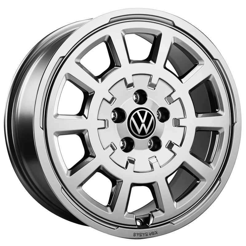 Volkswagen Lightweight Buffalo Alloy Rim, Aluminum-Magnesium-Silicone, Grey Metallic