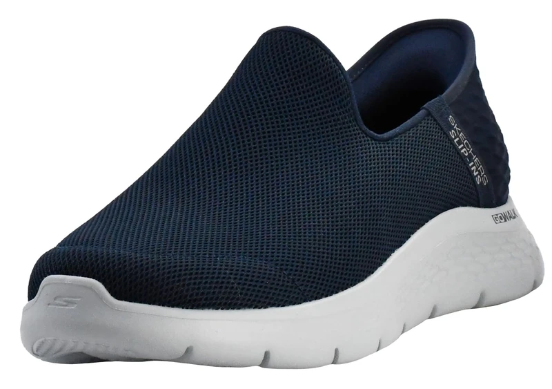 Skechers Men's Gowalk Flex Hands Free Slip ins Athletic Slip-On Casual Walking Shoe, Navy, 16 X-Wide