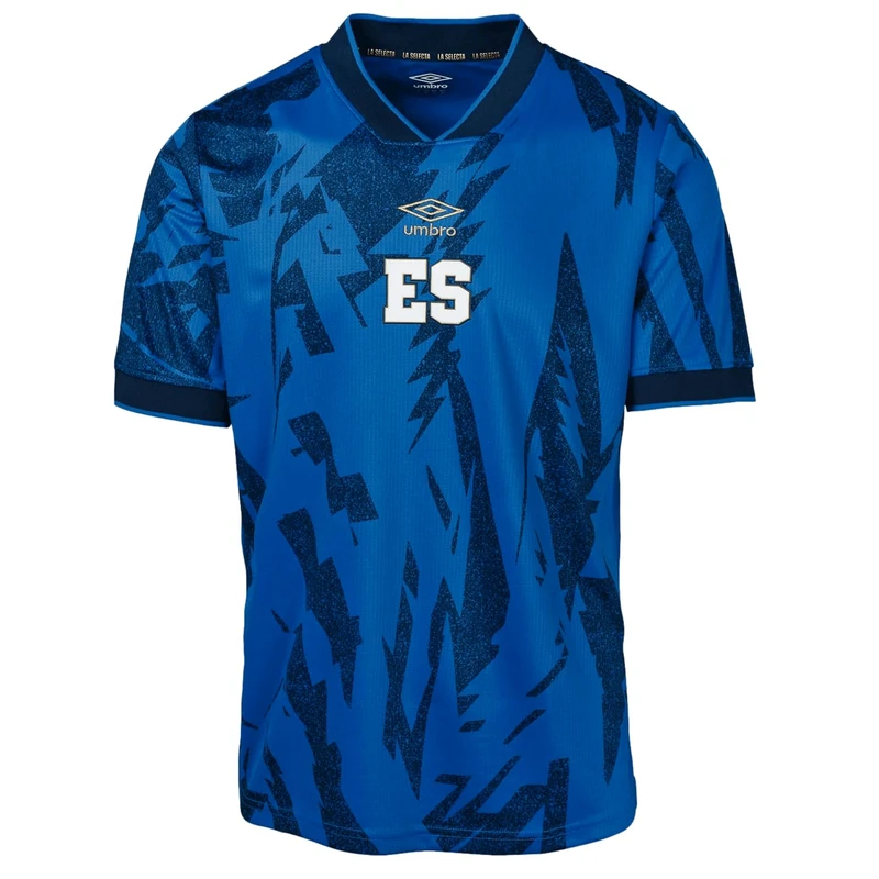 Umbro Men's 23/24 El Salvador National Team Soccer Jersey, Blue-Home Short Sleeve, Large - Image 1