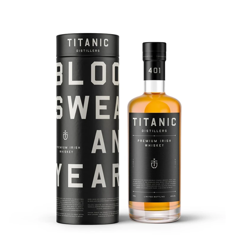 Titanic Distillers Premium Irish Whiskey - 700ml, 40% ABV