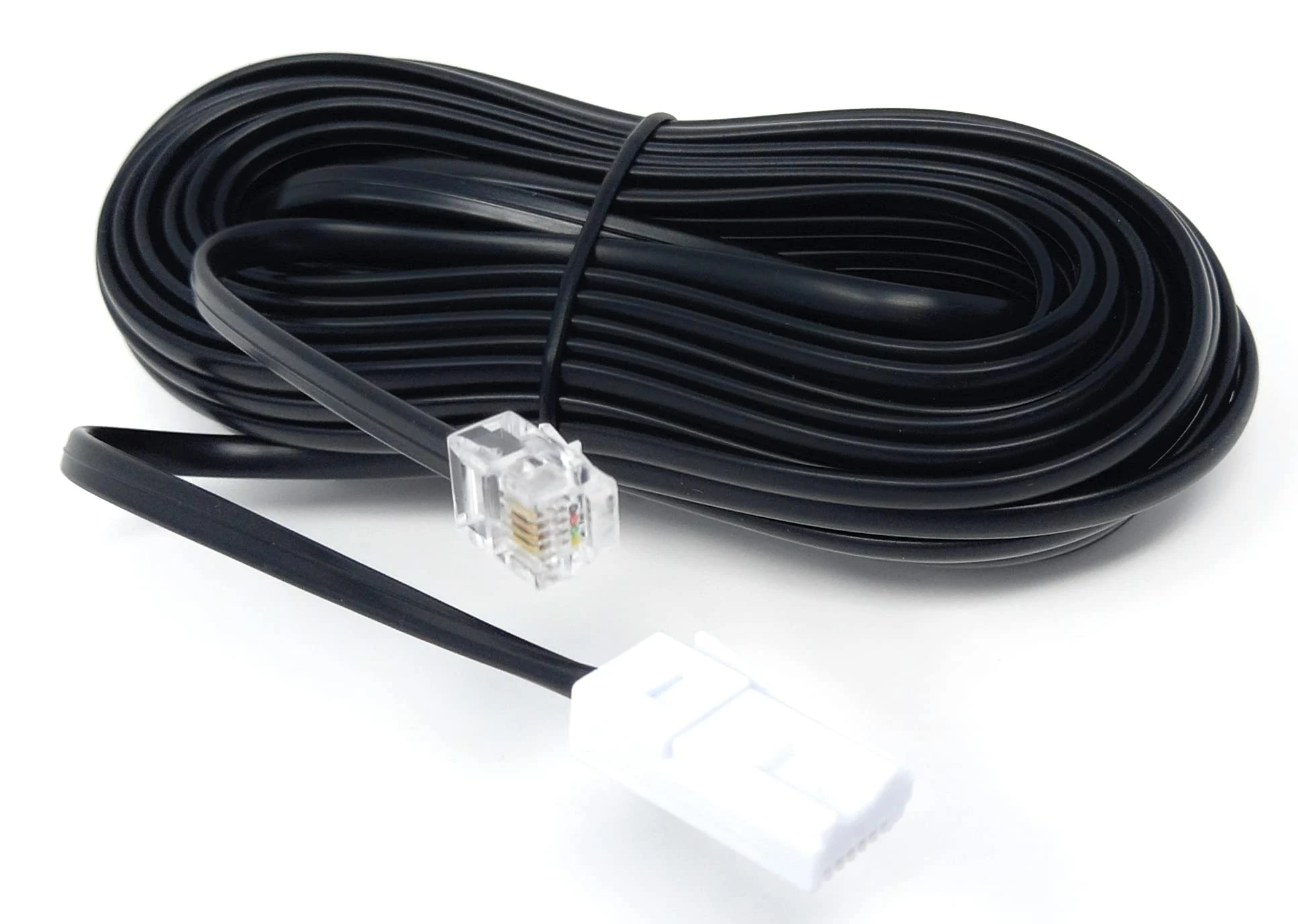 DRUT 10m BT to RJ11 4 Wire (431A) Male to Male UK Telephone Modem Lead Cable 33ft Black