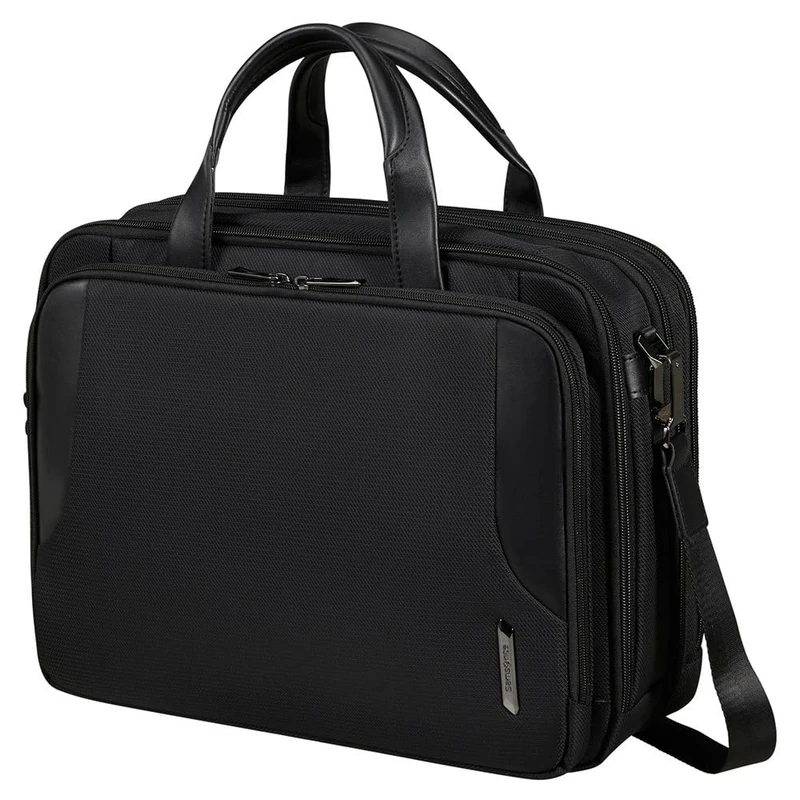 Samsonite XBR 2.0 - Briefcase 15.6 Inch Expandable with 3 Compartments, 40.5 cm, 20/28 l, black (black)