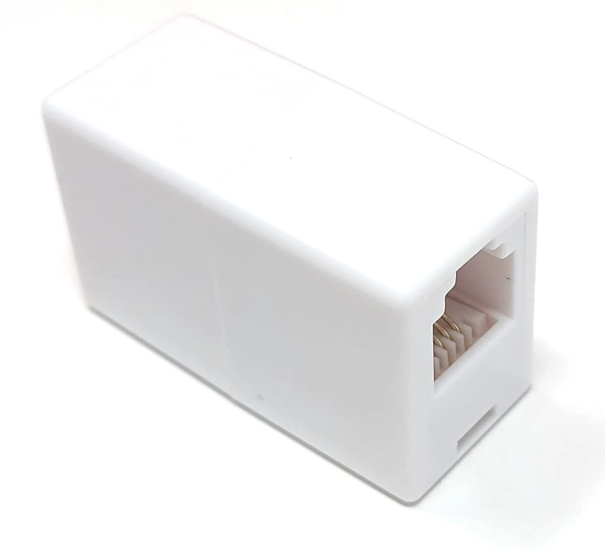 DRUT RJ11 to RJ11 Coupler ADSL DSL (6P4C) Broadband Cable Phone Line Joiner Extender Female to Female Adapter (White)