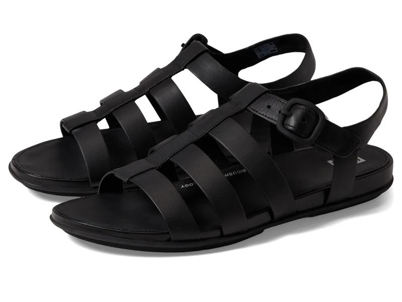 Fitflop GRACIE RUBBER-BUCKLE LEATHER FISHERMAN SANDALS