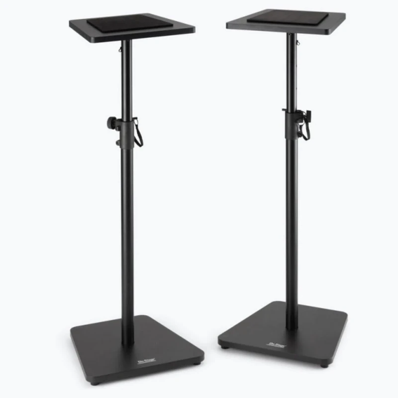 OnStage Wood Monitor Stands, Black (Pair), SMS7500B, Sturdy, Stable, Ideal for Accurate Sound Reproduction