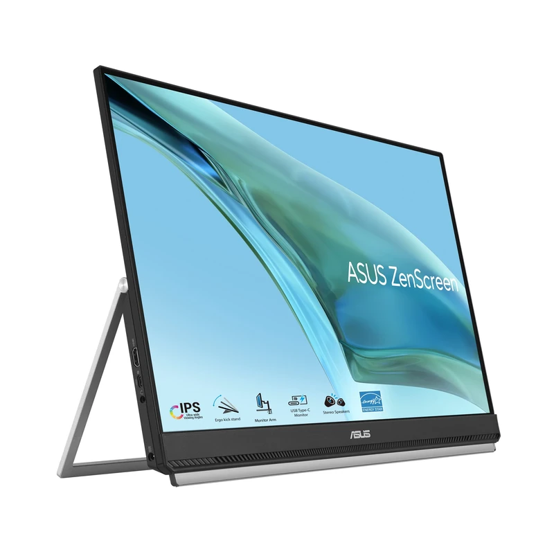 ASUS ZenScreen MB249C portable monitor – 23.8-inch FHD (1920 x 1080), frameless panel, IPS technology, anti-glare surface, USB-C