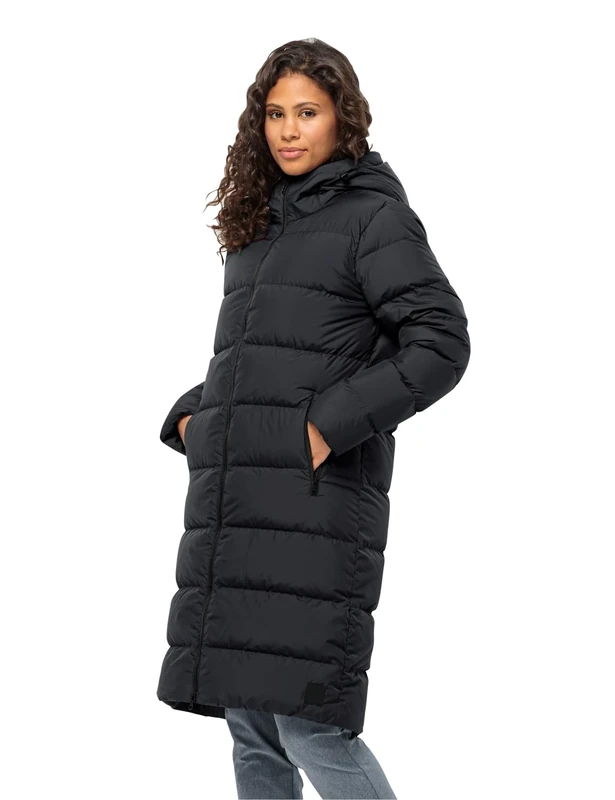 Jack Wolfskin Women's Frozen Palace Coat W Down Parka, Black, L