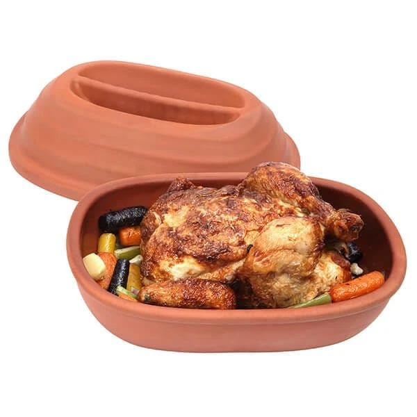 Dexam Terracotta Chicken Roaster with Lid - Image 1