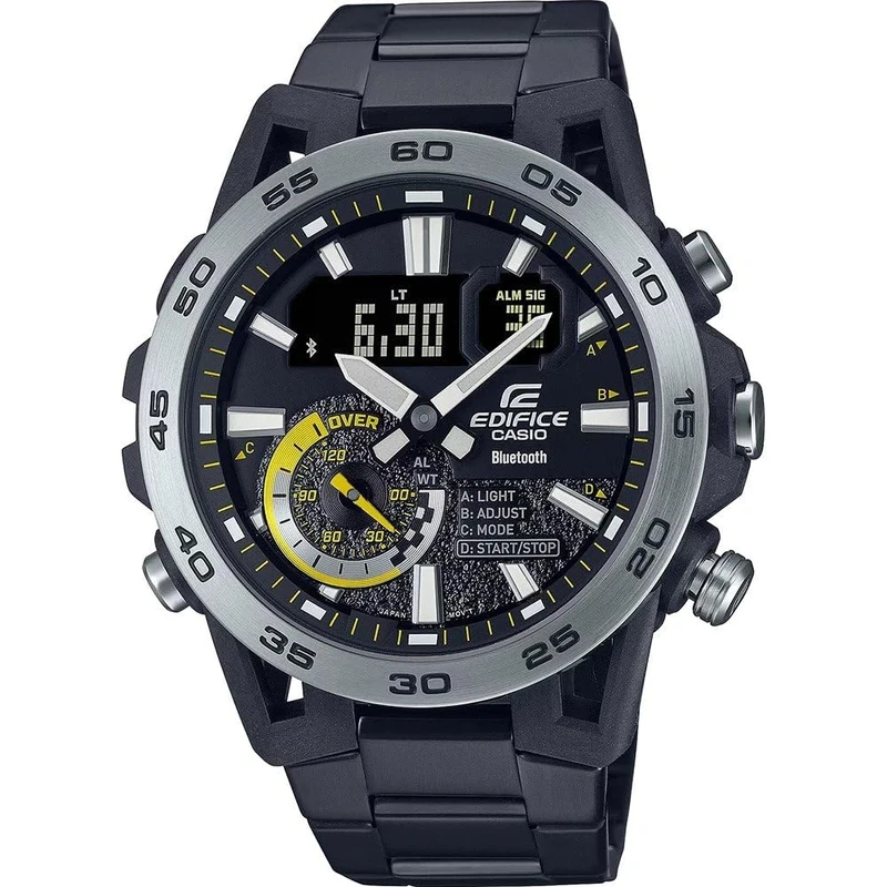 Casio Gents 52mm Quartz Watch - Black Dial, Bluetooth, 10 Resistance