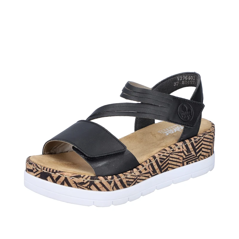 Rieker Women's Sandals V3964, Women's Sandals, black, 6 UK