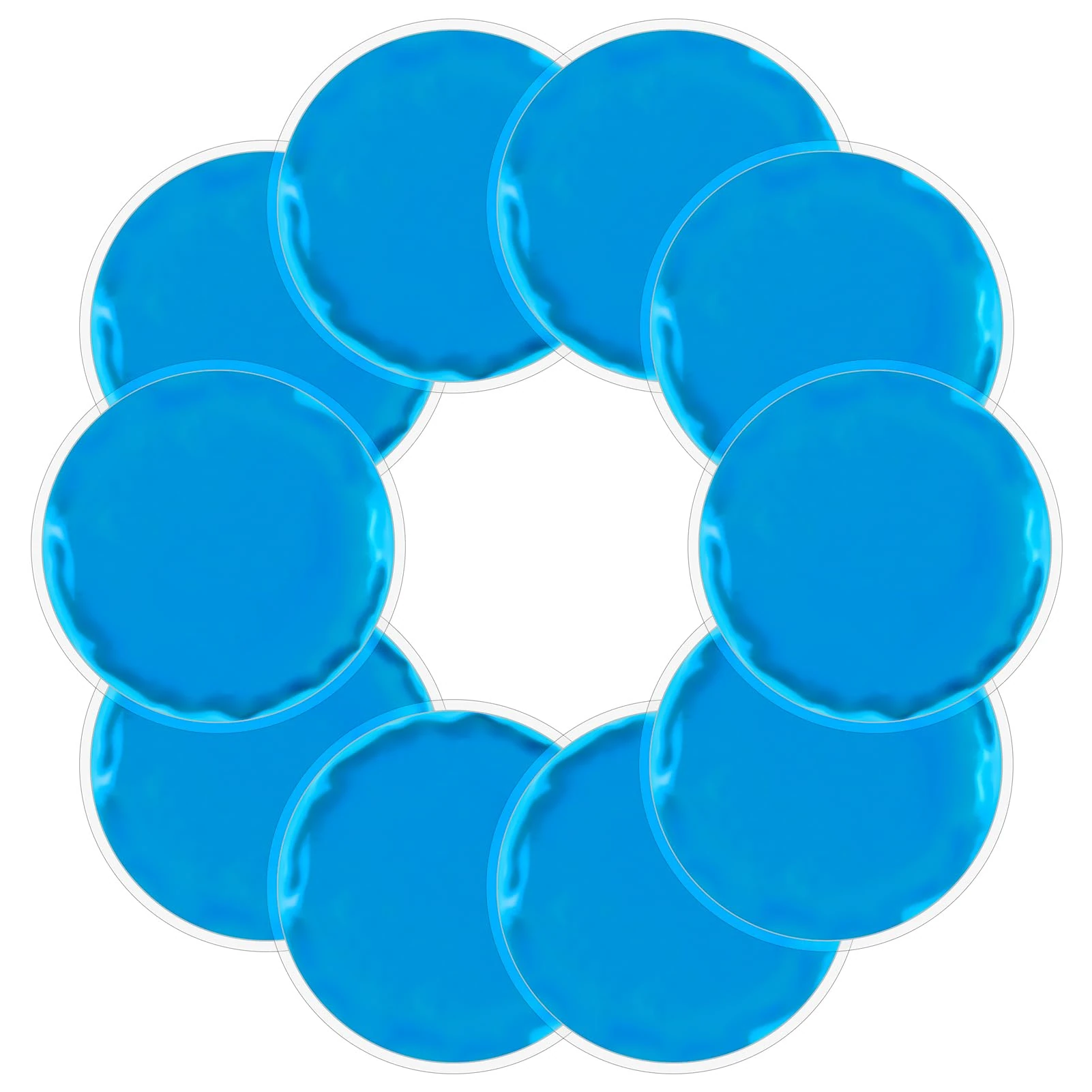 umorismo 10 Pcs Gel Ice Packs Ice Pads Small Hot Cold Compress Ice Bag Reusable Small Ice Packs for Kids Adult Beauty,Teeth,Relief,Eye,Fever(Diameter 7CM)