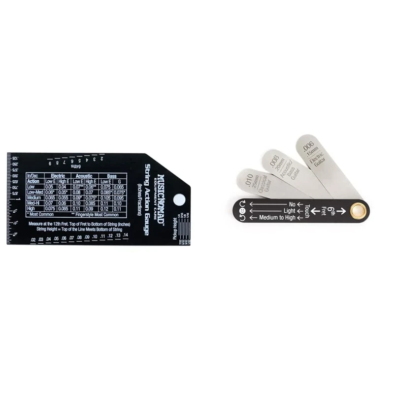 MusicNomad Guitar Tools (MN602) & MN600 Precision Truss Rod Neck Relief Gauge Tool