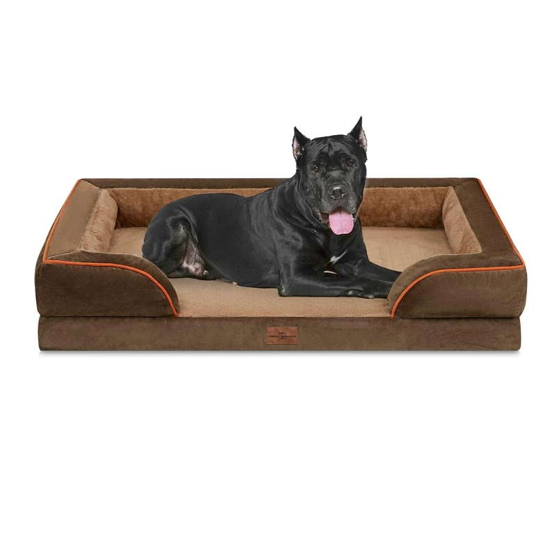 Comfort Expression XXL Orthopedic Dog Bed for Extra Large Dogs, Waterproof Orthopedic Foam Dog Beds, Washable Dogs Sofa Beds with Removable Cover & Non-Slip Bottom