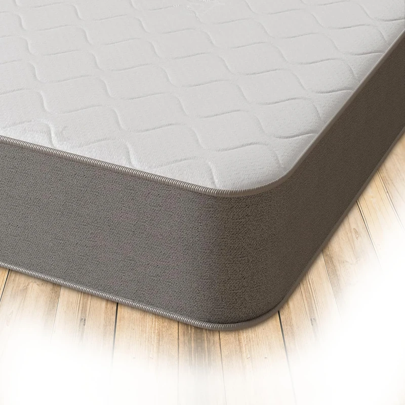 Starlight Beds Cooltouch Grey Essentials Foam Free Mattress. Maximum Value, Plush Feel, 18cm Deep, Sprung Shorty Mattress, 2ft6 x 5ft9 (75cm x 175cm)