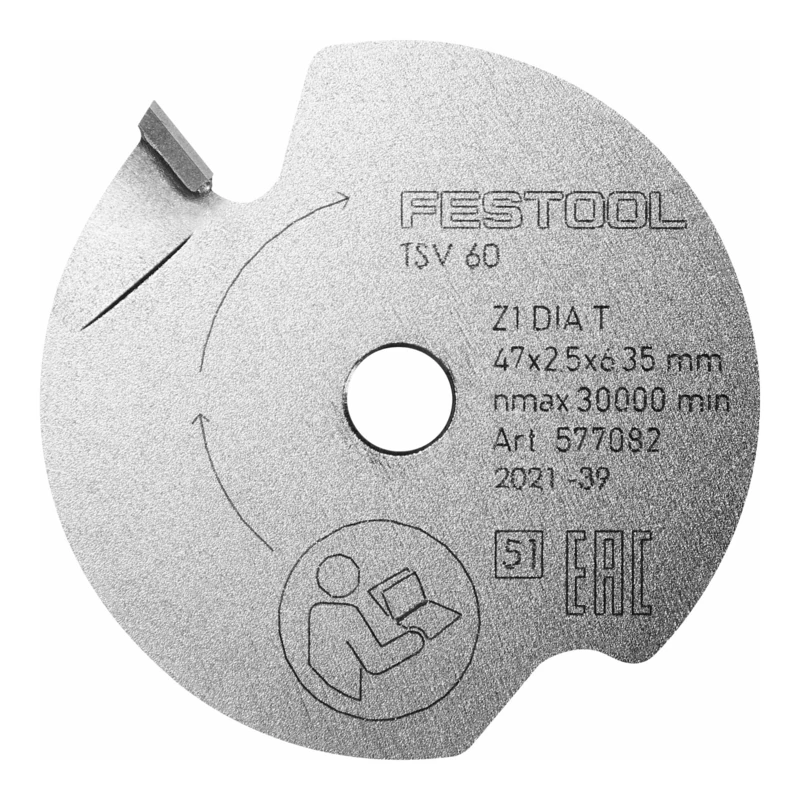 Festool Scoring Saw Blade Dia 47x2,5x6,35 T1 - Image 1