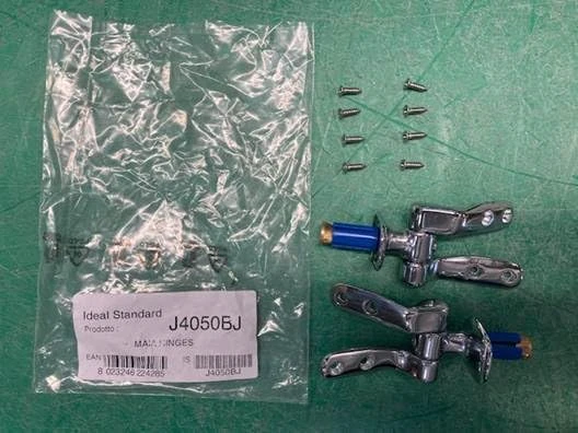 Ideal Standard - Multi Suites Wooden Toilet Seat Hinges Set Maia Series Stainless Steel, J4050BJ, Chrome