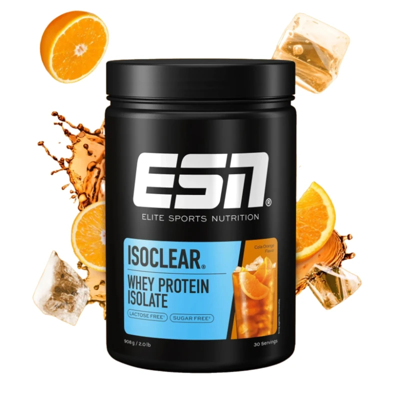 ESN ISOCLEAR Whey Isolate Protein Powder, Cola Orange, 908 g, 2 lbs, 30 Servings Clear Whey - Lactose Free