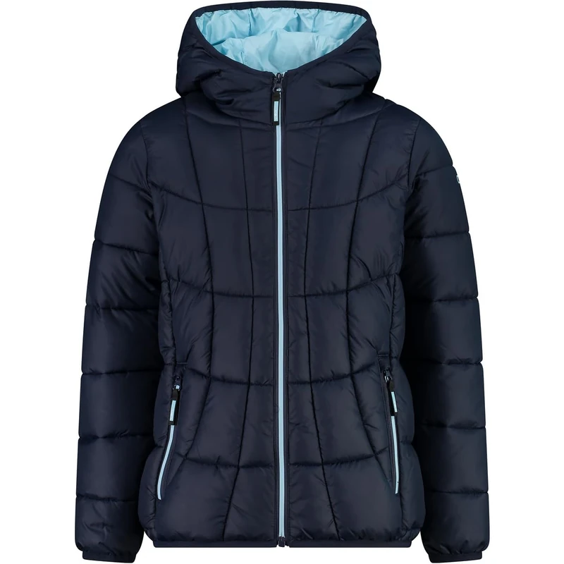 CMP - Kid G Jacket Fix Hood, Black Blue, 128