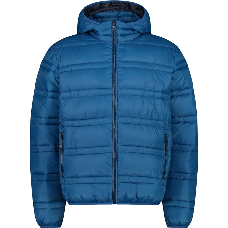 CMP - Man Jacket Snaps Hood, Petrol, 46