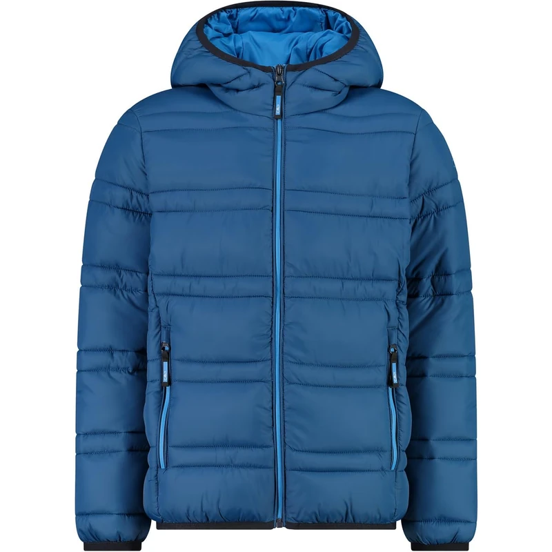 CMP - Kid Jacket Fix Hood, Petrol, 176