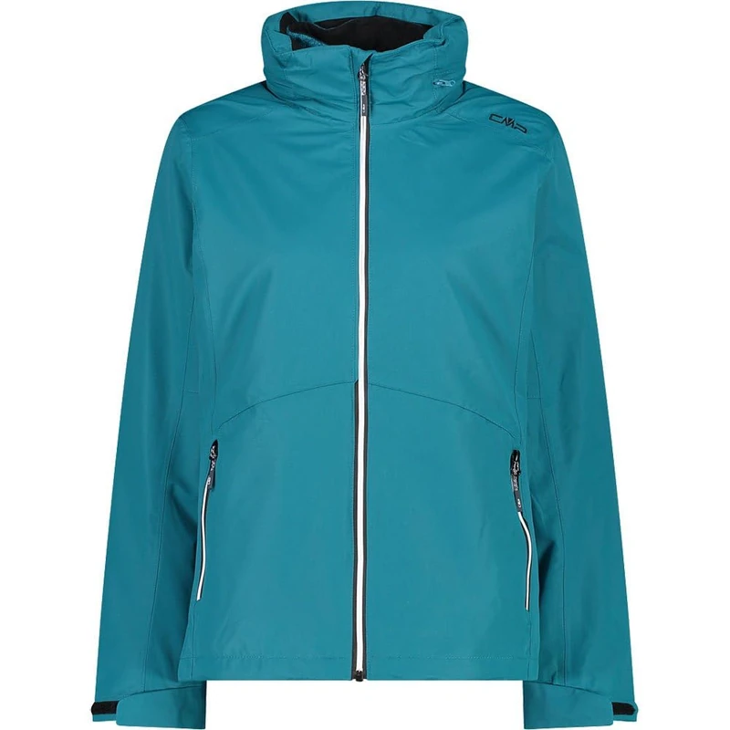 CMP - Woman Jacket Zip Hood Detachble Inn.Jacket, Teal, S