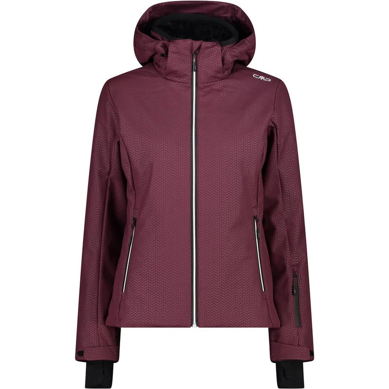 CMP - Woman Jacket Zip Hood, Burgundy, M