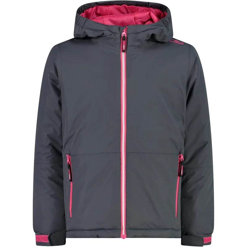 CMP - Kid G Jacket Fix Hood, Titanium, 140