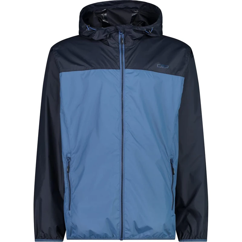 CMP - Man Jacket Rain Fix Hood, Dusty Blue, 58