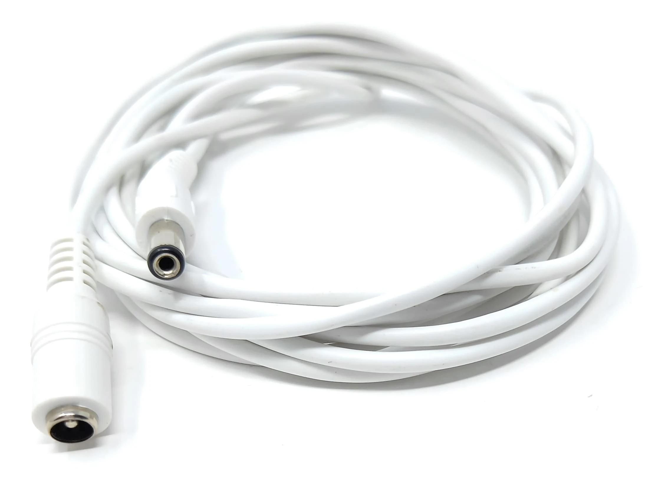 3m 5.5mm x 2.1mm DC Power Plug to Socket, Male to Female CCTV, LED, Modem Router, Music Instruments Extension Lead Cable 10ft White